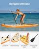 VEVOR Inflatable Stand Up Paddle Board, 3.53m x 89cm x 15cm Wide Ultra-Light SUP Paddleboard, All Accessories Included, Pump, Paddle, Fin, Backpack