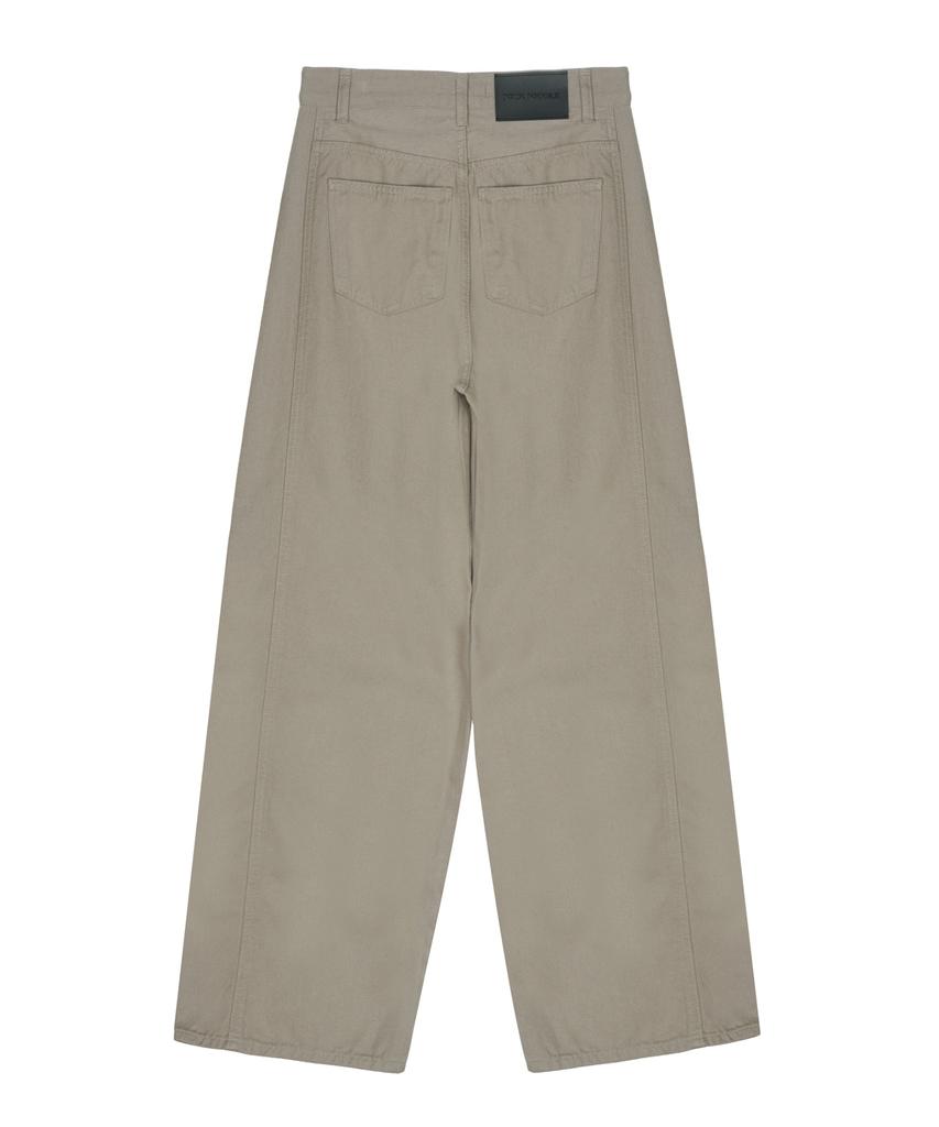 Nigaennikol Pigment Cotton Wide Pants_Brown