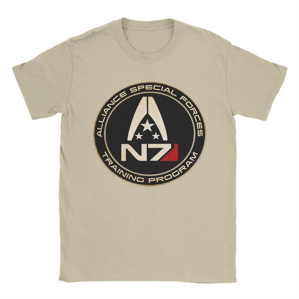 Mass Effect N7 T-Shirt Sommer Vintage T-Shirts Baumwolle Freizeit T-Shirt Für Paar Lässige T-Shirts