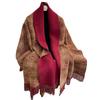 Autumn and winter new double-sided imitation cashmere letter fringed scarf women's winter warm double-sided shawl to keep out the cold shawl