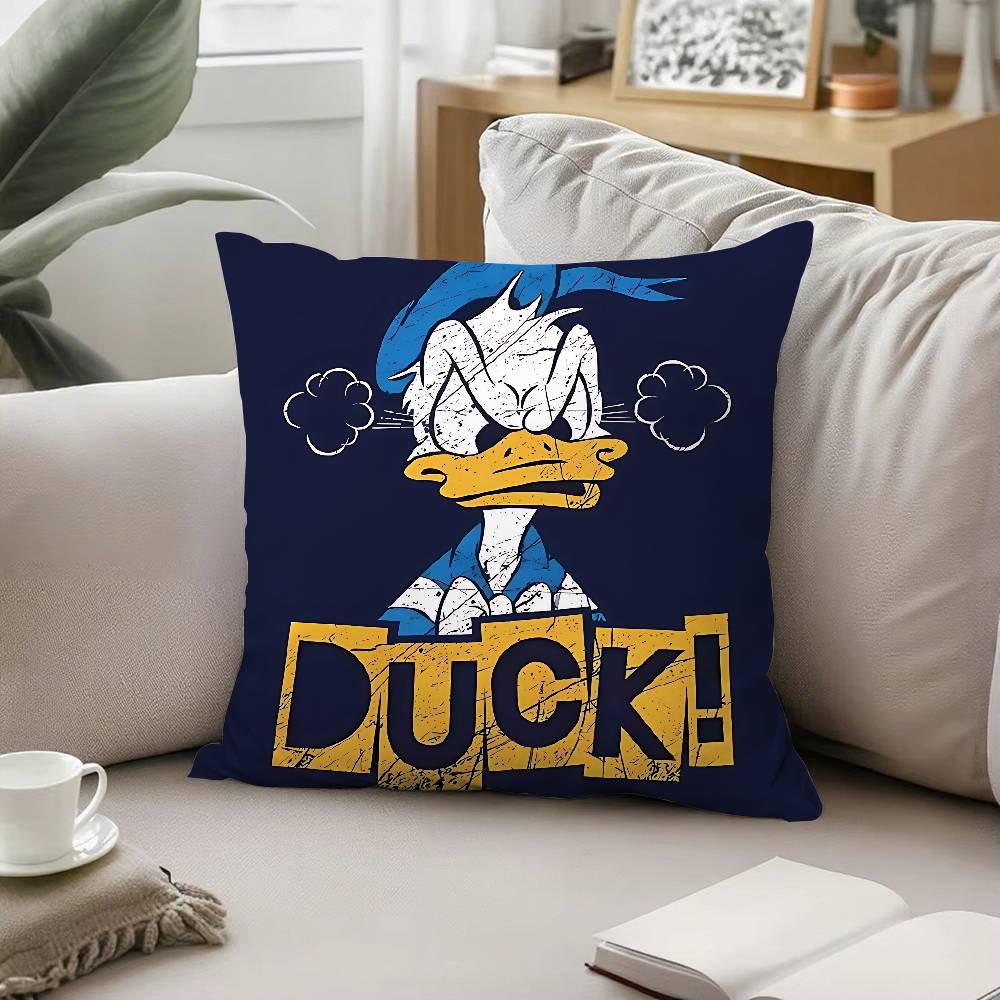 

Cute H-Donald Duck-S Pillow Case Cushion Cover Soft Cute Throw Pillow Case For Car Sofa Pillowcase Polyester With Zipper 16x16Inch