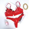 French Ultra Thin Women Underwear Set Sexy Flocking Push Up Bra Summer Ladies 6 Color Mesh Breathable Lingerie and Thong Sets