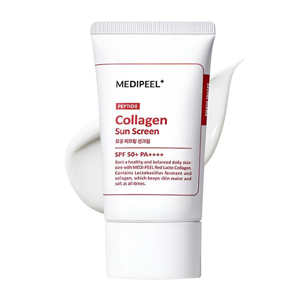 Medipeel Red Lacto Collagen Pore Lifting Sun Cream SPF50+ PA++++ 50ml - Intensive Pore Tightening & Elasticity Boosting Facial Sunscreen