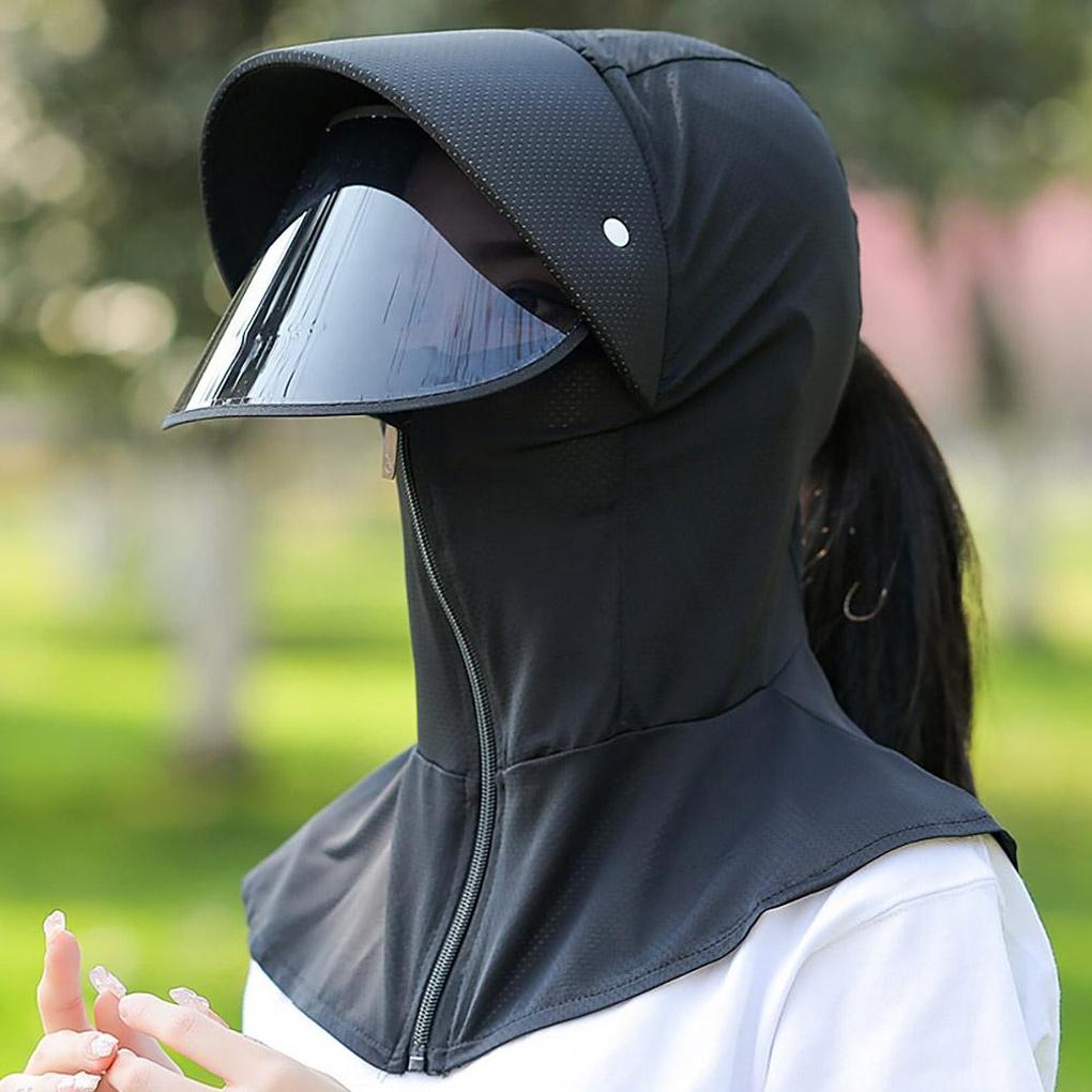 Sun Visor Face Sunshade Summer Hat Black