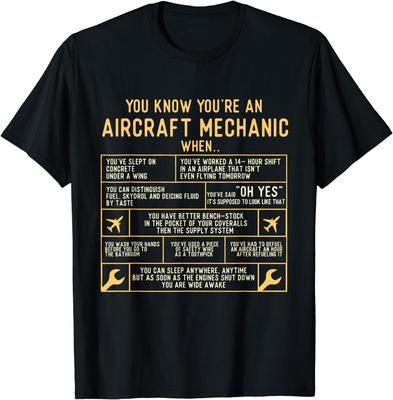 NUEVA EDICIÓN LIMITADA Sabes que eres un Mecánico de Aviones Camiseta de Mantenimiento de Aviones S-5XL Camiseta Unisex