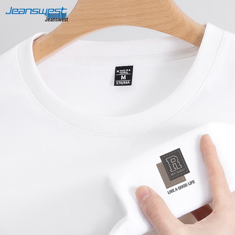 Jeanswest Men's Casual Long-Sleeve Cotton T-Shirt