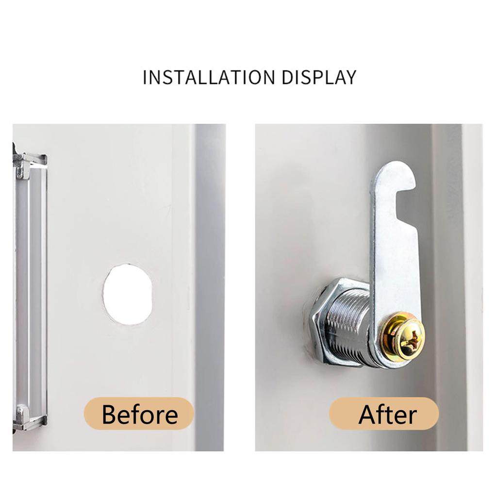 2set Furniture Cams Lock with Key Replacement Drawer Lock Cabinet Cupboard Desk Hasp Latches for Letterbox Drawer