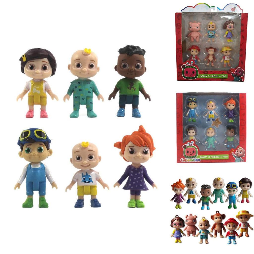 Detailliertes Cocomelon Jj Figur Spielset Miniaturen Tortenaufleger Sammlermodell