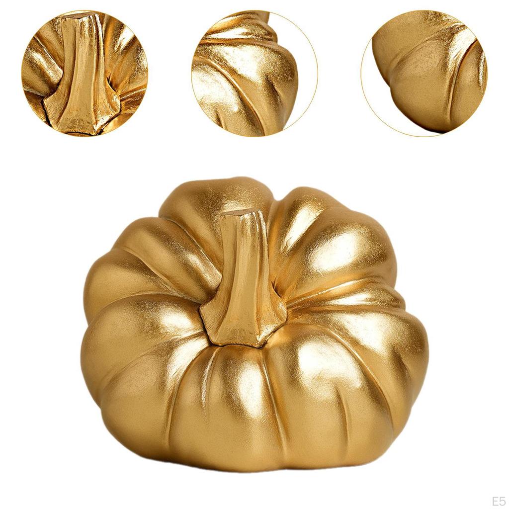 Harvest Pumpkin Figurine for Desktop Display Thanksgiving Decor Office Shelf