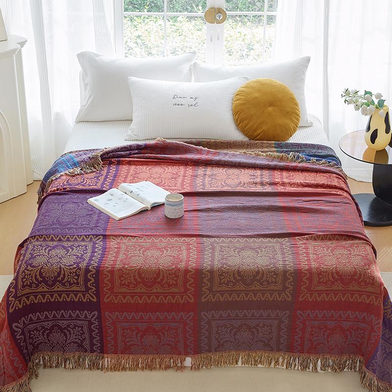 

Многослойное одеяло из хлопковой марли для кондиционера, машинная стирка, летнее офисное одеяло для кондиционера, домашнее полотенце для дивана 150*200cm