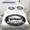 Deportivo Alaves Crest Custom Name Pattern Bedding Quilt Set Quilt Cover Pillowcase Home Birthday Gift(1 * duvet cover + 2 * pillowcase, without core)