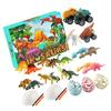 Kinder Dinosaurier Adventskalender 24 Tage Countdown bis Weihnachten mit Überraschungs-Spielfiguren für Kinder