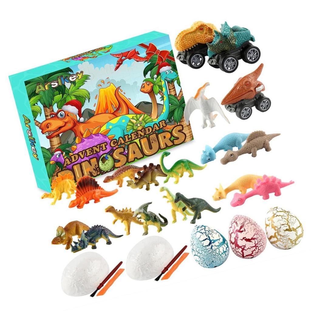 Kids Dinosaur Advents Calendar 24 Day Countdowns To Christmas Feature Surprise Toy Figures For Children