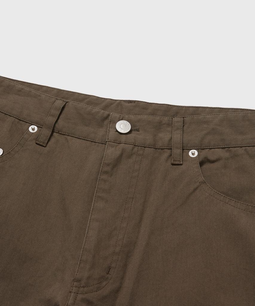 KIIMUIR Curved Wide Cotton Pants_Brown [Select Belt/Keyring]