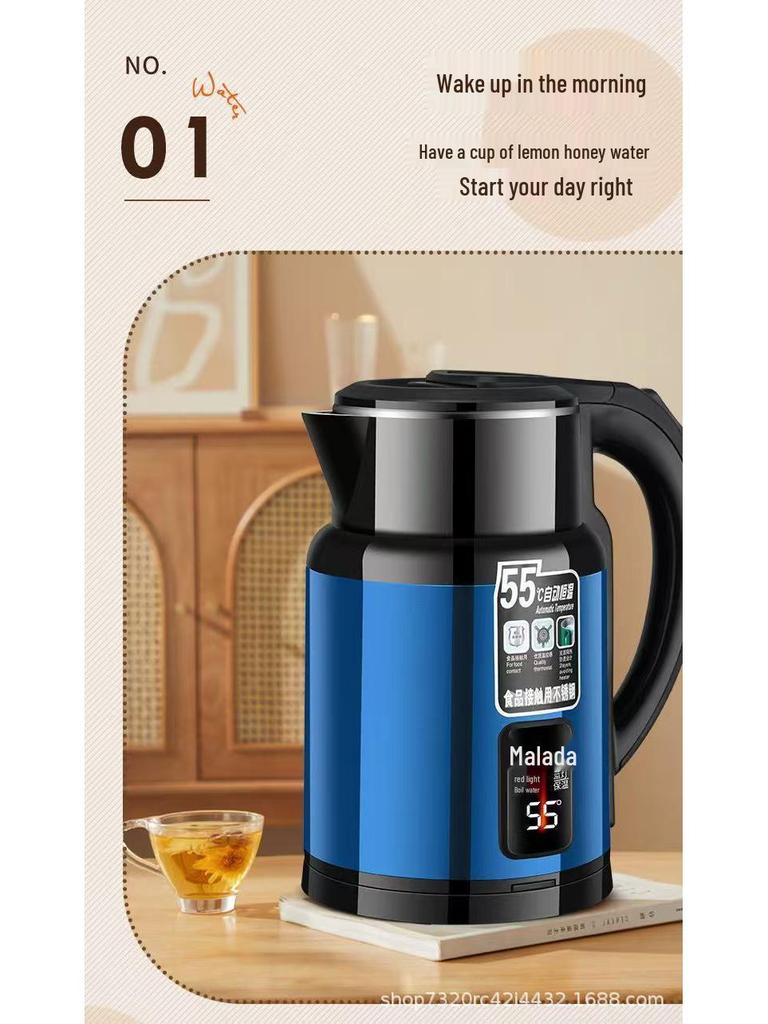 Wanlida 304 Food Grade Electric Kettle: Large Capacity, Durable, New Model with Hotel-Grade Insulation