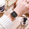 Square Student Watch Calendar Men'S And Women'S Watches High-End Versatile Fashion Light Luxury Quartz Watches Double Calendar
