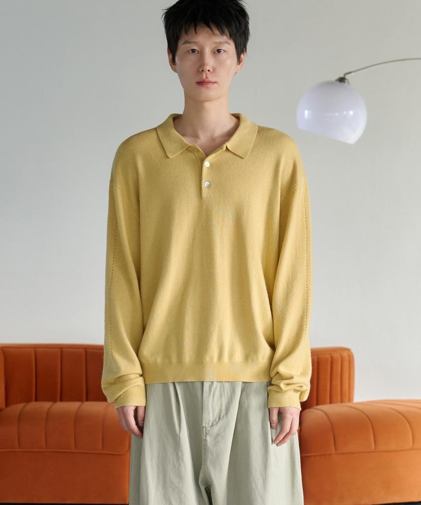 KNOUUN Essential Collar Knit (Mustard)