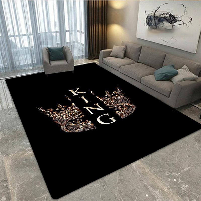 

3D printed KING carpets, living room and bedroom decorative carpets, kitchen and bathroom non slip floor mats, door mats 40cm by 60cm
