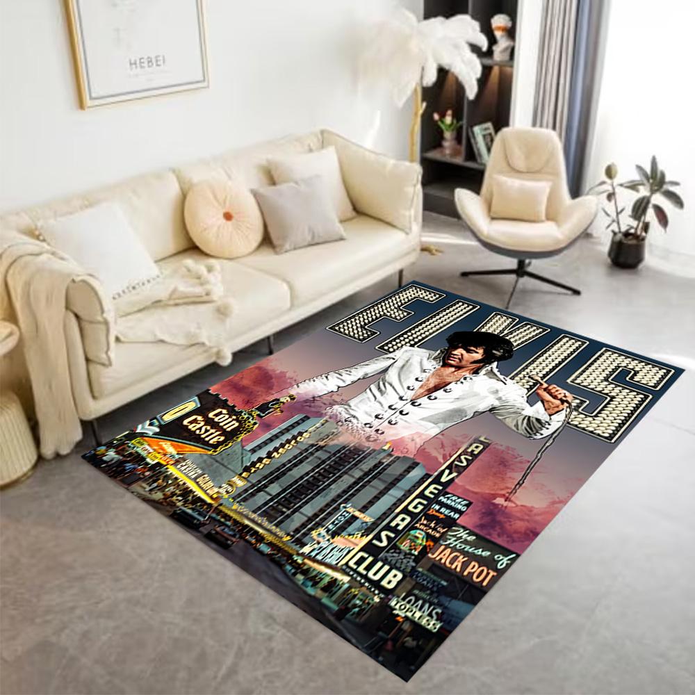 Elvis Presley Performance Floor Mat Perfect for Kitchen Foyer Playrooms Living Rooms Antislip Carpet Office home decor Gift for Festivals