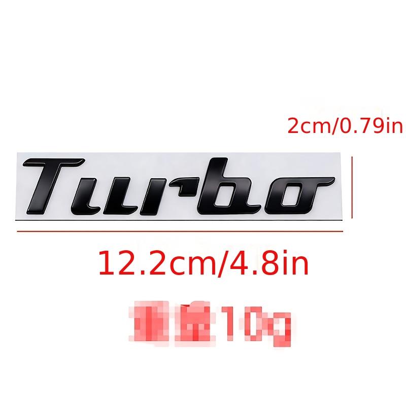 New TURBO Car Rear Emblem Suitable for Turbocharged Performance Modification Badge, 3D Metal Separate Letter TURBO Trunk Sticker