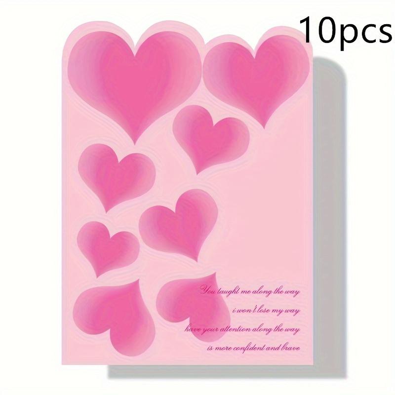 10pcs Love Pattern Flower Packaging Paper Valentine's Day Gift Packaging Paper Flower Bouquet Supplies Gift Wrapping Paper Weddings Decor