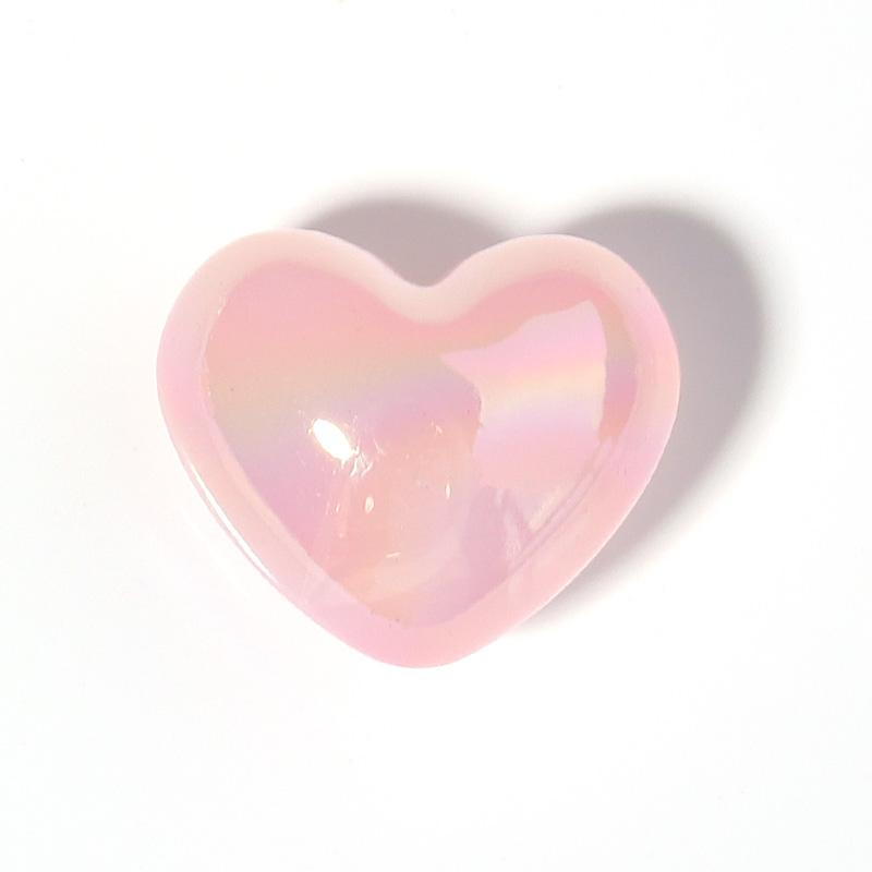 10Pcs/Lot 24×20mm Acrylic Beads For Jewelry Production Colored Heart Shape Hole Size 3.8mm Beads Diy Handmade Charm Headrope