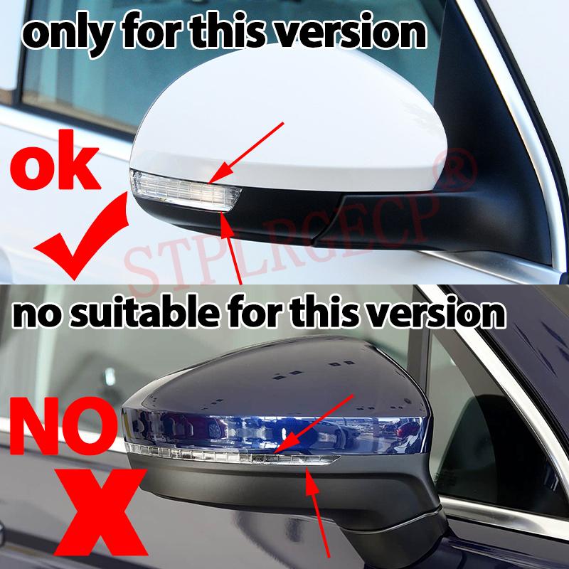 For Volkswagen VW Tiguan MK1 5N 2009-2016 Carbon Pattern Mirror Shell Rear View Mirror Cover Sticker Style Side Wing Mirror Caps