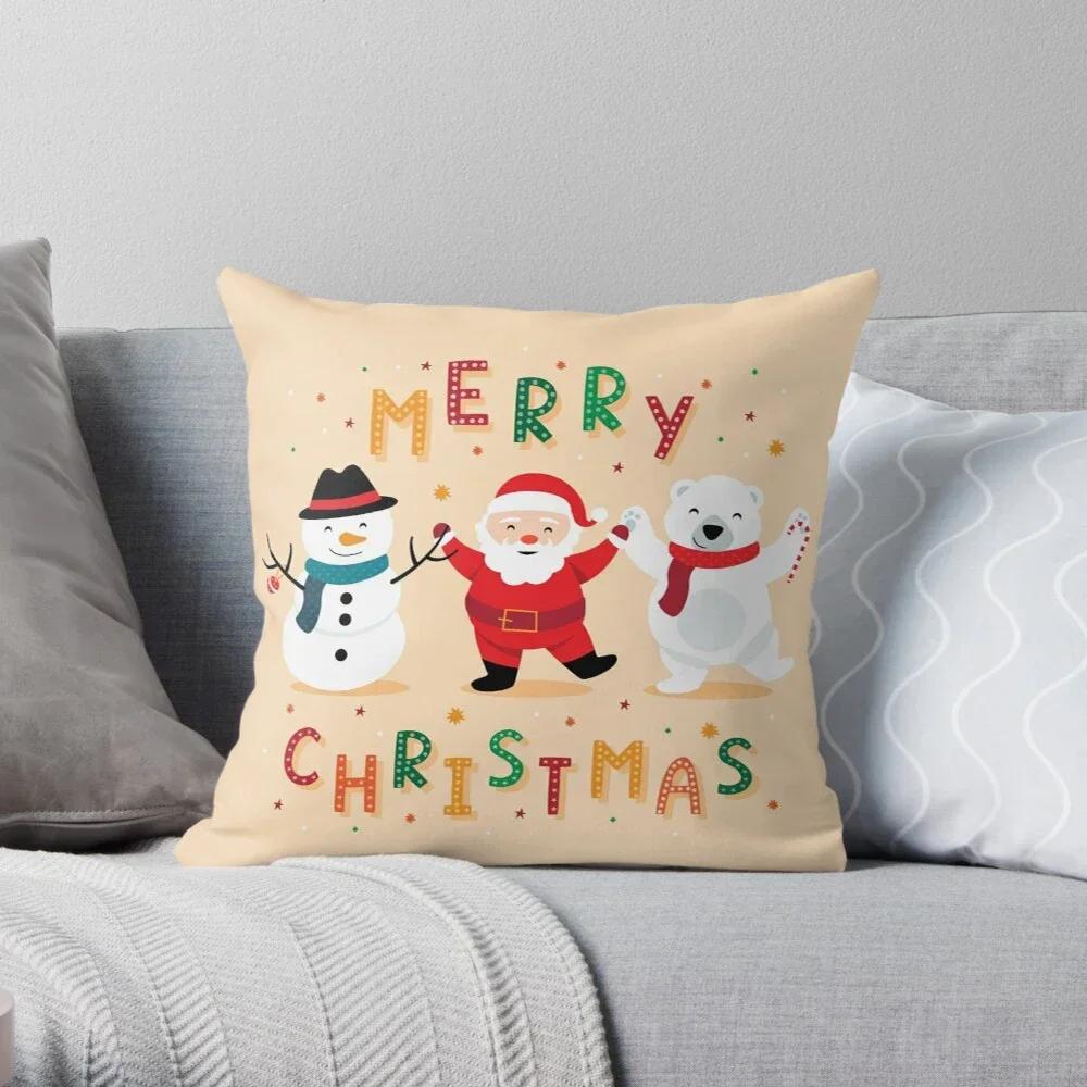 Merry Christmas Decorative Home Pillow Case Cushion Covers Color Nordic  XModern Living Room Sofa House Bed Cartoon