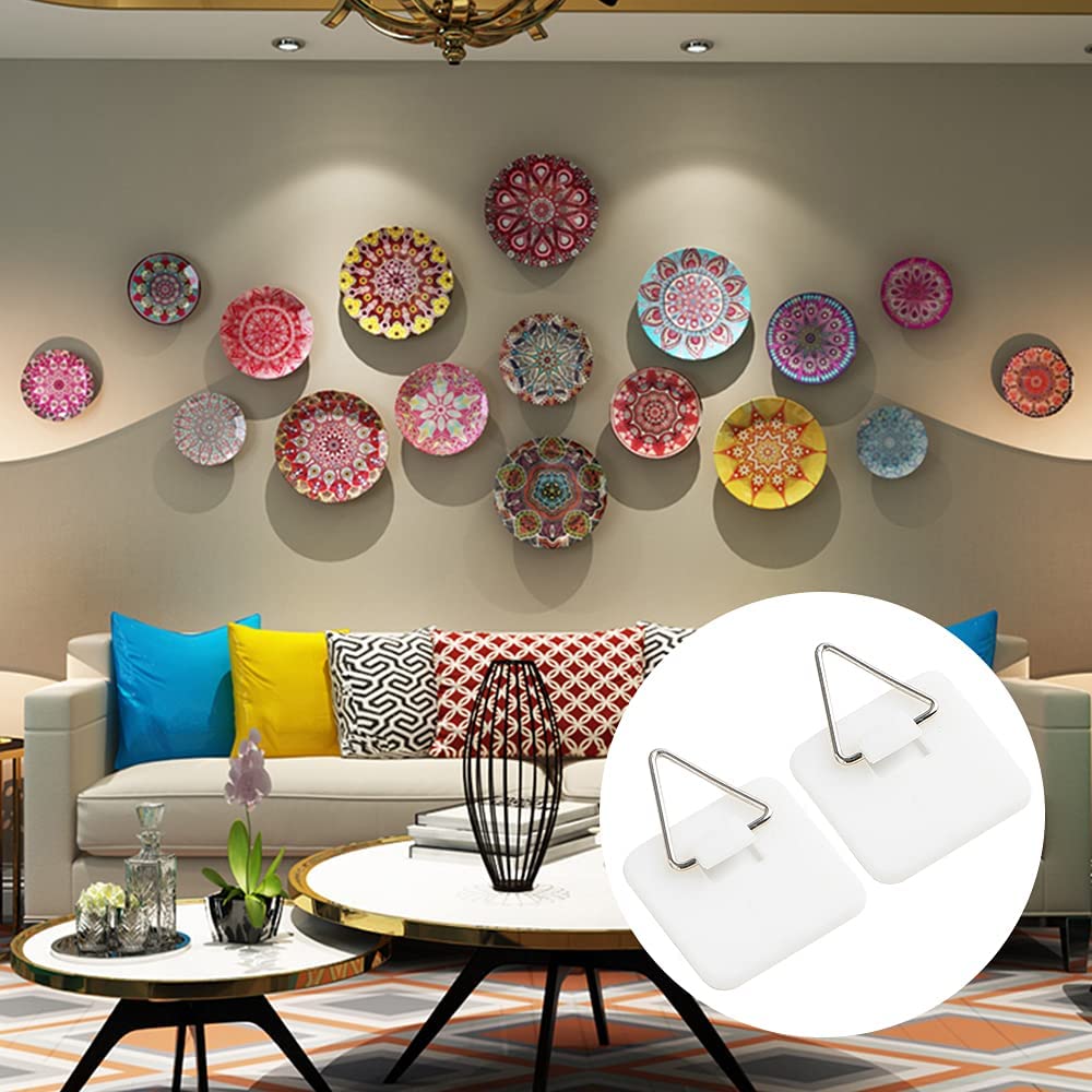 ABWR-Plate Hanger Adhesive Wall Hanger Adhesive Hanger Hook,Adhesive Self Adhesive Hooks Sticky Wall Hooks