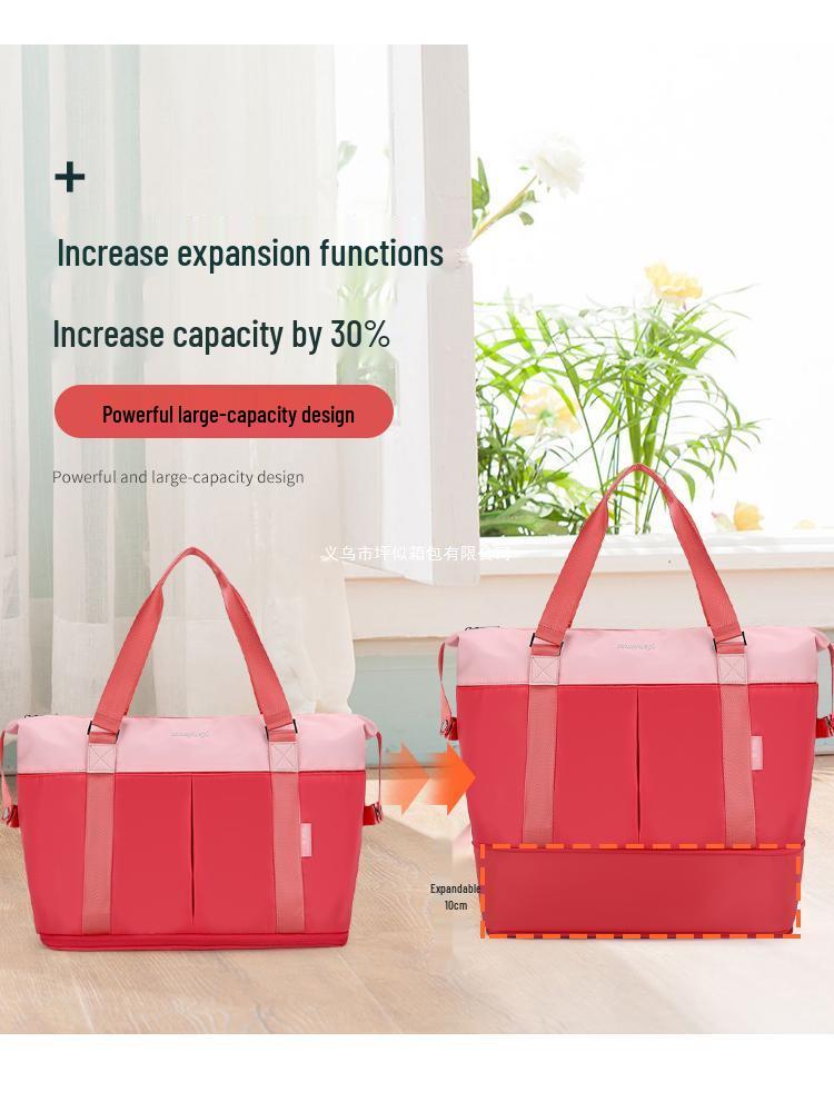 Man Yueyi Expandable Large Capacity Trolley Handbag: Versatile Travel, Business, and Fitness Bag.