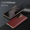 Lens Hinge Protection Leather Phone Case for Samsung Galaxy Z Fold 7 6 5 4 5G Fold7 Fold6 Fold5 Fold4 Shockproof Hard Cover