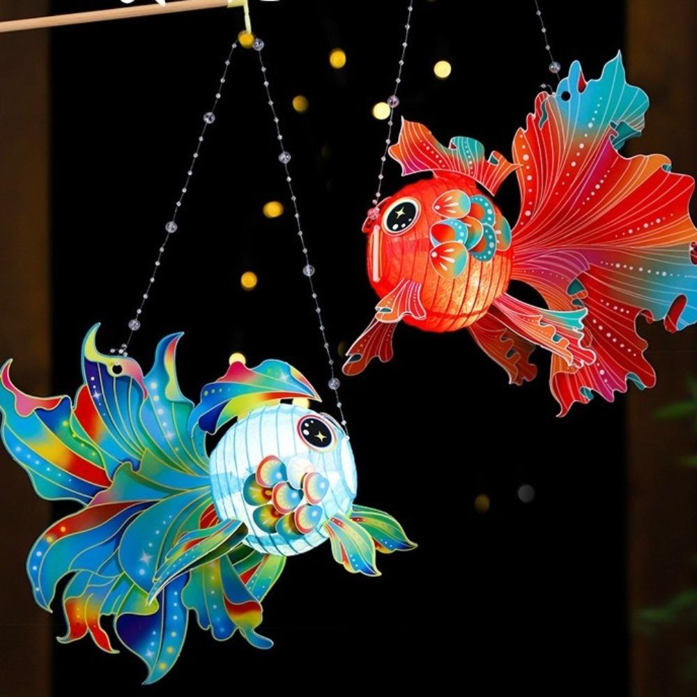 Chinese Style Goldfish Lantern Handmade Glowing Handheld Lantern  Festival