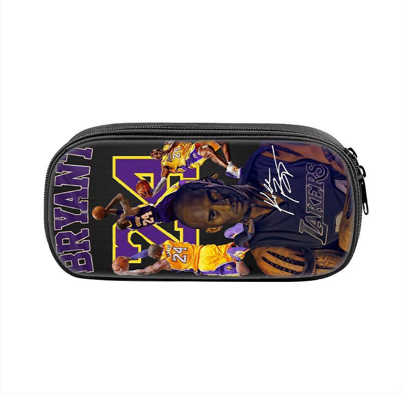 Nba Kobe Bryant Pen Case With Large Capacity Nylon Storage Bag For Students And Fans