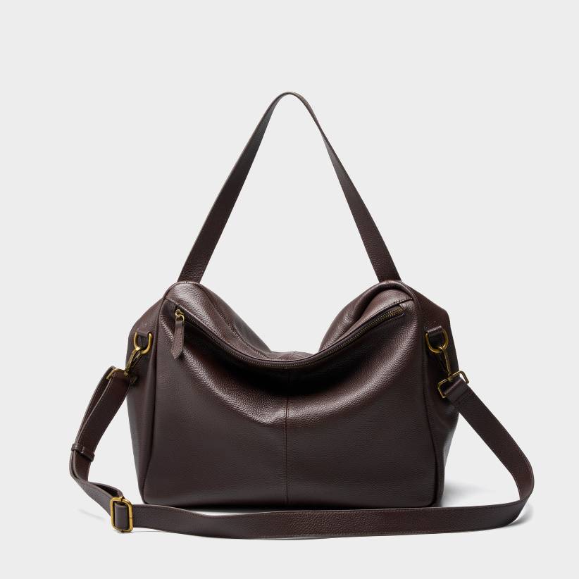 Large Capacity Shoulder Bag Genuine Leather Women's Work Tote Bag Handbag