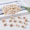 OLYCRAFT 300 Pieces Alphabet Wood Pieces, Wooden Alphabet Slices, English Letters, Wooden Puzzle, Alphabet Learning Board, Birthday, Celebration,
