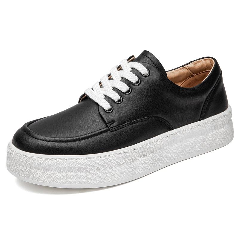 

Модные мужские спортивные туфли на толстой подошве, однотонные бежево-черные туфли для мужчин, модные повседневные туфли для сноуборда, модная студенческая обувь 44 чёрный