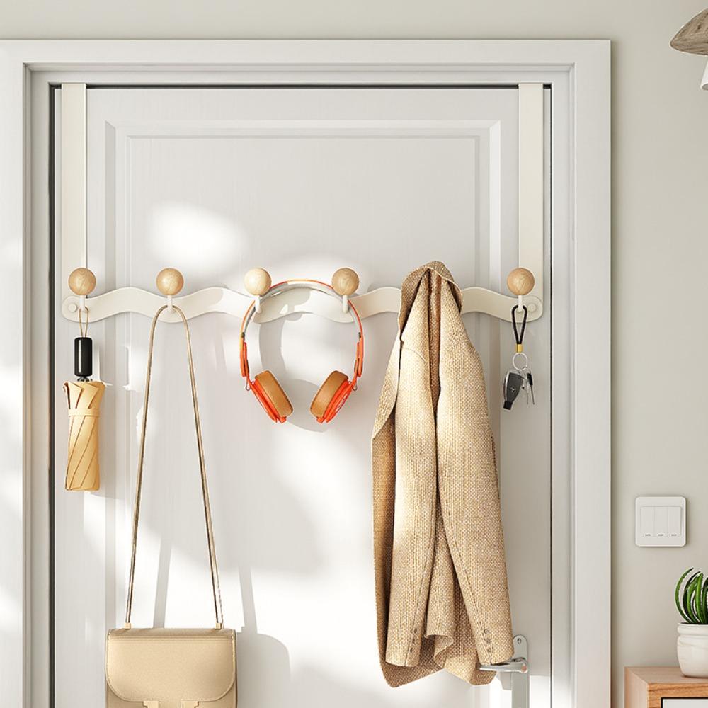 

Universal Home Storage Rack Household Door Hooks New Wall Hanger Hook Pink-4 Hooks