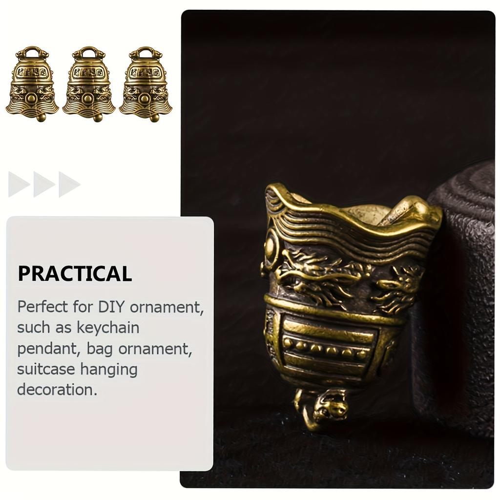 2pcs Bell Decoration Pendant Decor Hand Decor Retro Decor Unique Shape Bell Hanging Decor Retro Special Bell Pendant Decorative Bell Pendant Brass