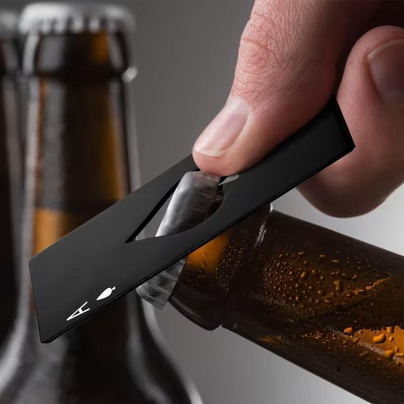 1-10PCS Stainless Steel Spades Bottle Opener Playing Card Credit Card Size Portable Beer Wine Bar Tool Accessories