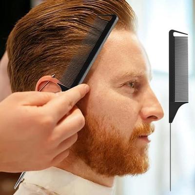 Edelstahl spitzer Schwanz Haar professioneller Haarkamm Haarbürste Salon Haarstyling Werkzeug Haarkamm Speziell für Echthaarperücken