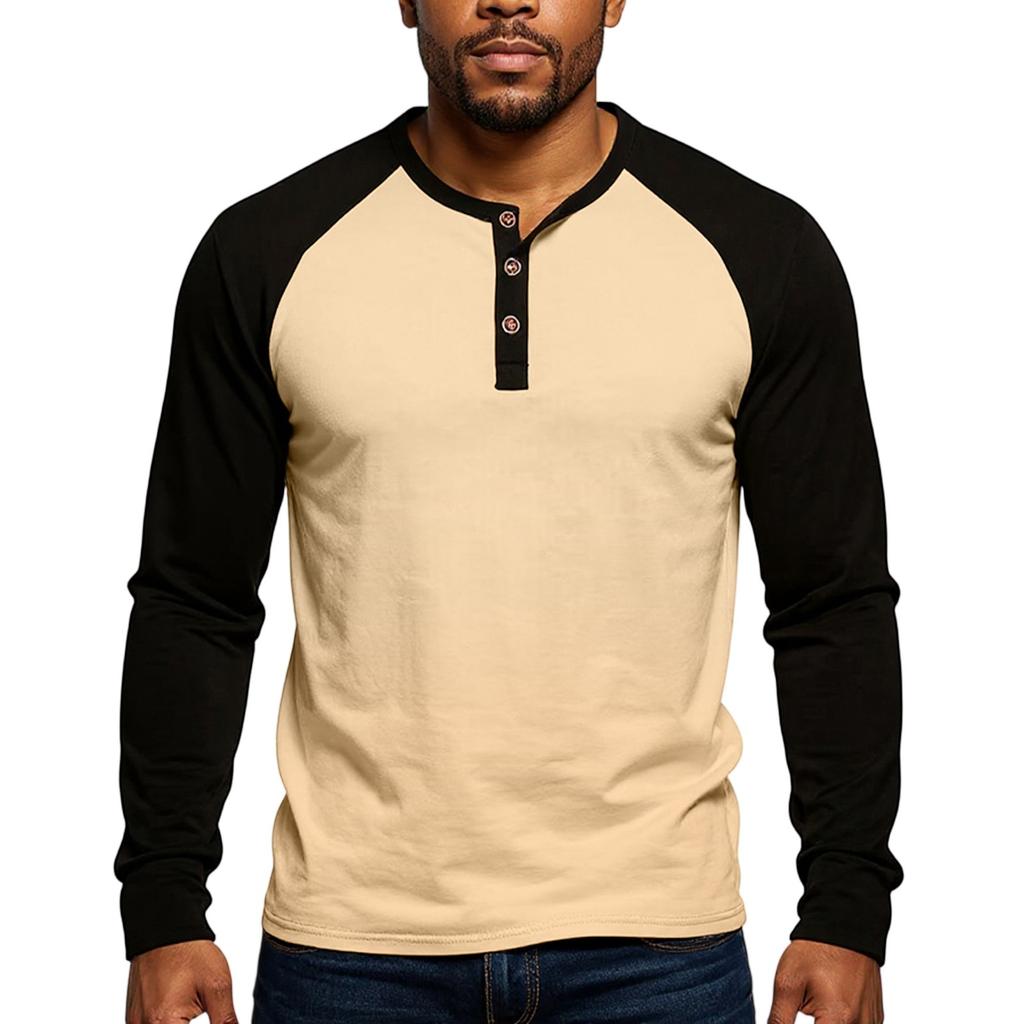 Collar Men's Base Shirt Casual Long Sleeved T-shirt For Men