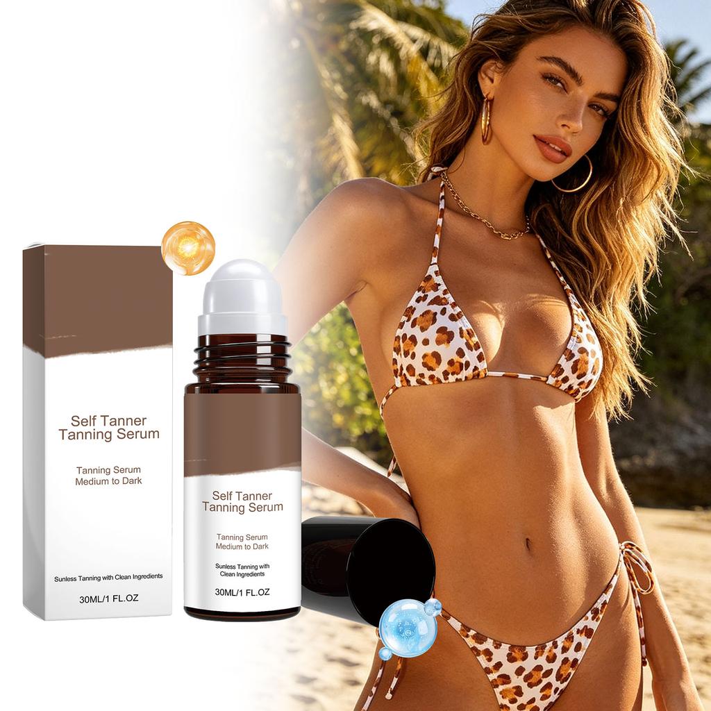 Self Tanning Roller Ball Serum - Body Tanning Oil for Natural Sunless