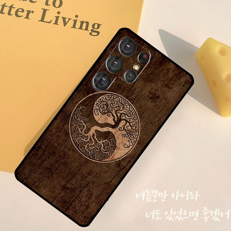 Tree of Life Yin Yang Cover For Samsung Galaxy S23 S21 S22 Ultra S20 FE S8 S9 S10 Plus Note 10 Note 20 Ultra Case