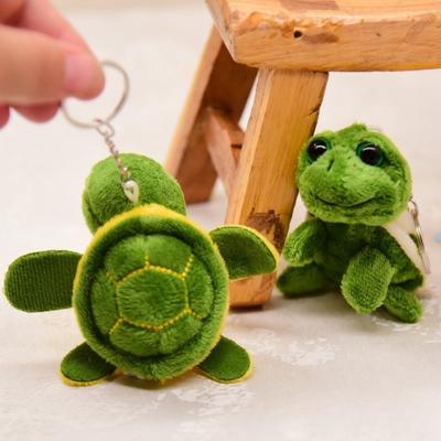 Pingente de Tartaruga Mini Fofa Boneca de Tartaruga Brinquedo de Pelúcia Chaveiro de Tartaruga da Sorte Boneca de Tartaruga de Olhos Grandes