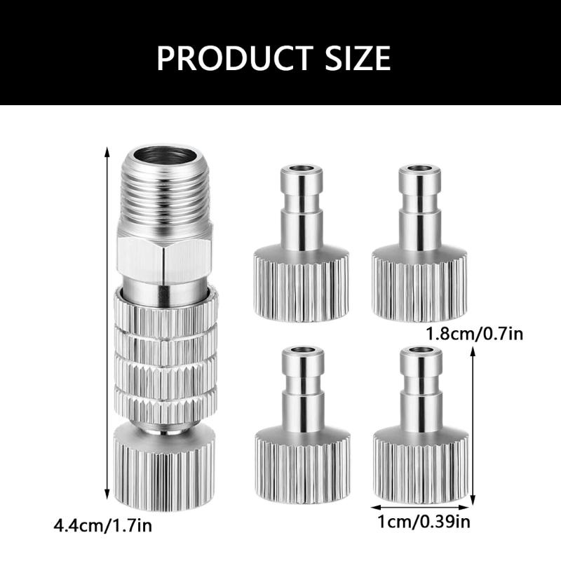 Airbrush Quick Disconnect Accessories 1/8inch Female and Male Coupling Disconnect Adapter Kit Male Fitting Parts