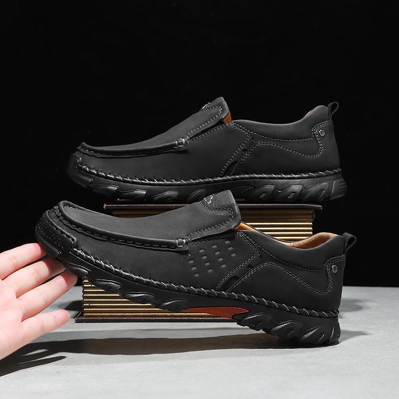 Handgefertigte Echte Leder Herrenschuhe Bequeme Business Casual Lederschuhe Mokassins Herren Flache Schuhe