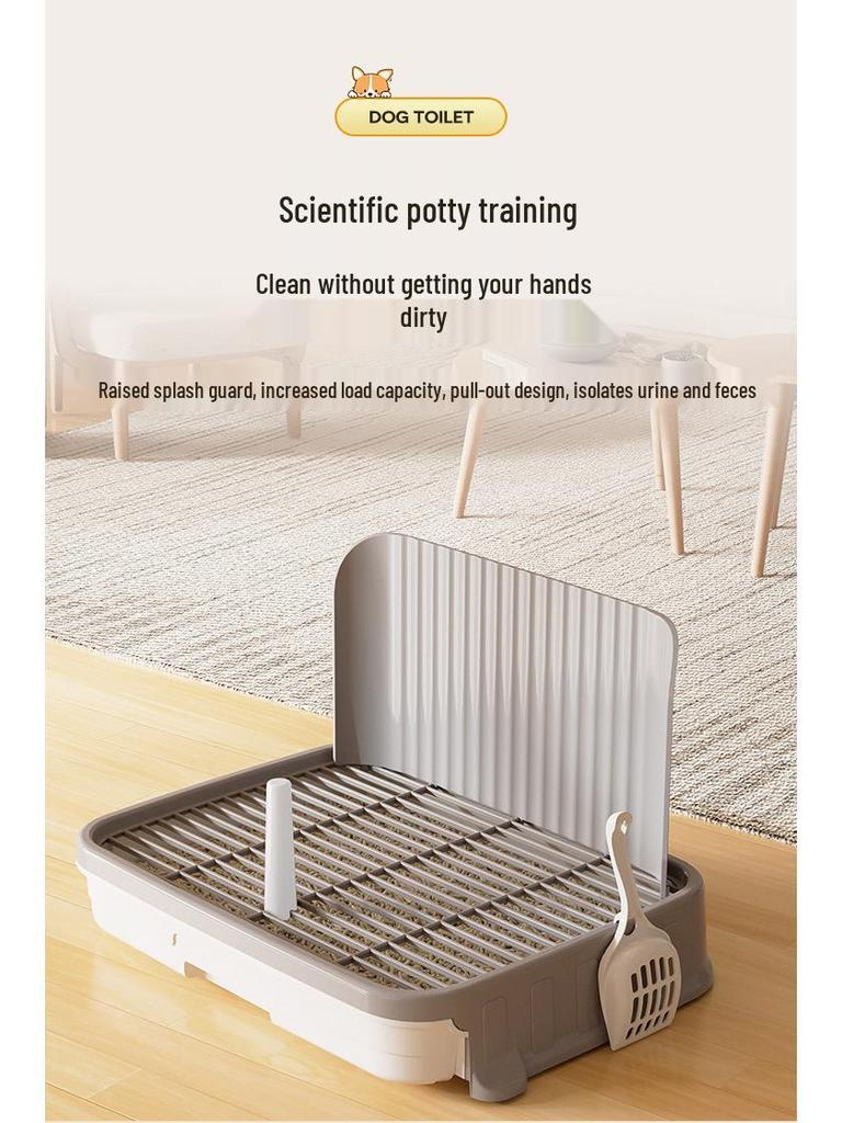 Anti-Splash Dog Toilet - Easy Clean Potty with Post for Medium and Small Dogs