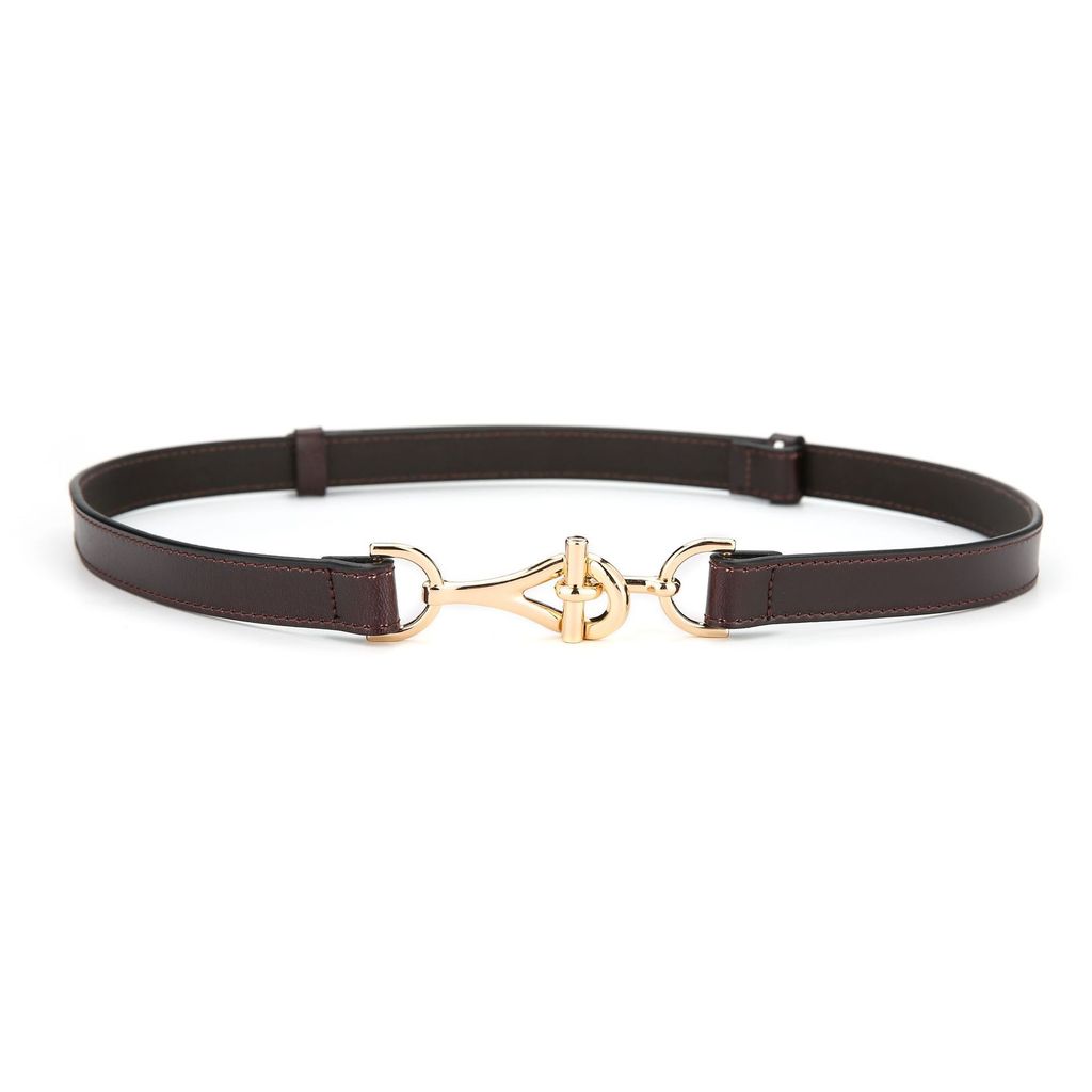 Genuine Leather Women Belt With Geometric Buckle For Casual Outdoor Wear