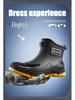 Cross-Border Fashion Men's Short Rain Boots - Trendy, Cool, Warm Rubber Wading Shoes for Outdoors