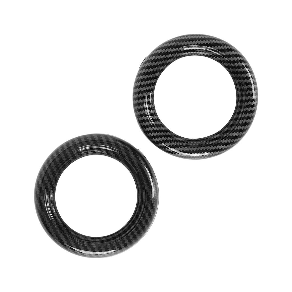 2PCS Car Inner Door Handle Trim Carbon Pattern Comfortable Touch Smooth Surface Replacement For Cooper R54 R56